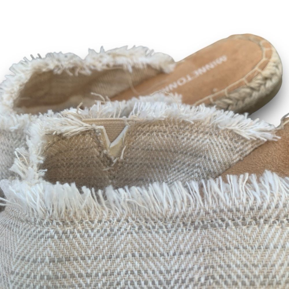 Minnetonka Women's Cream Slip-On Sandals - Picture 6 of 12